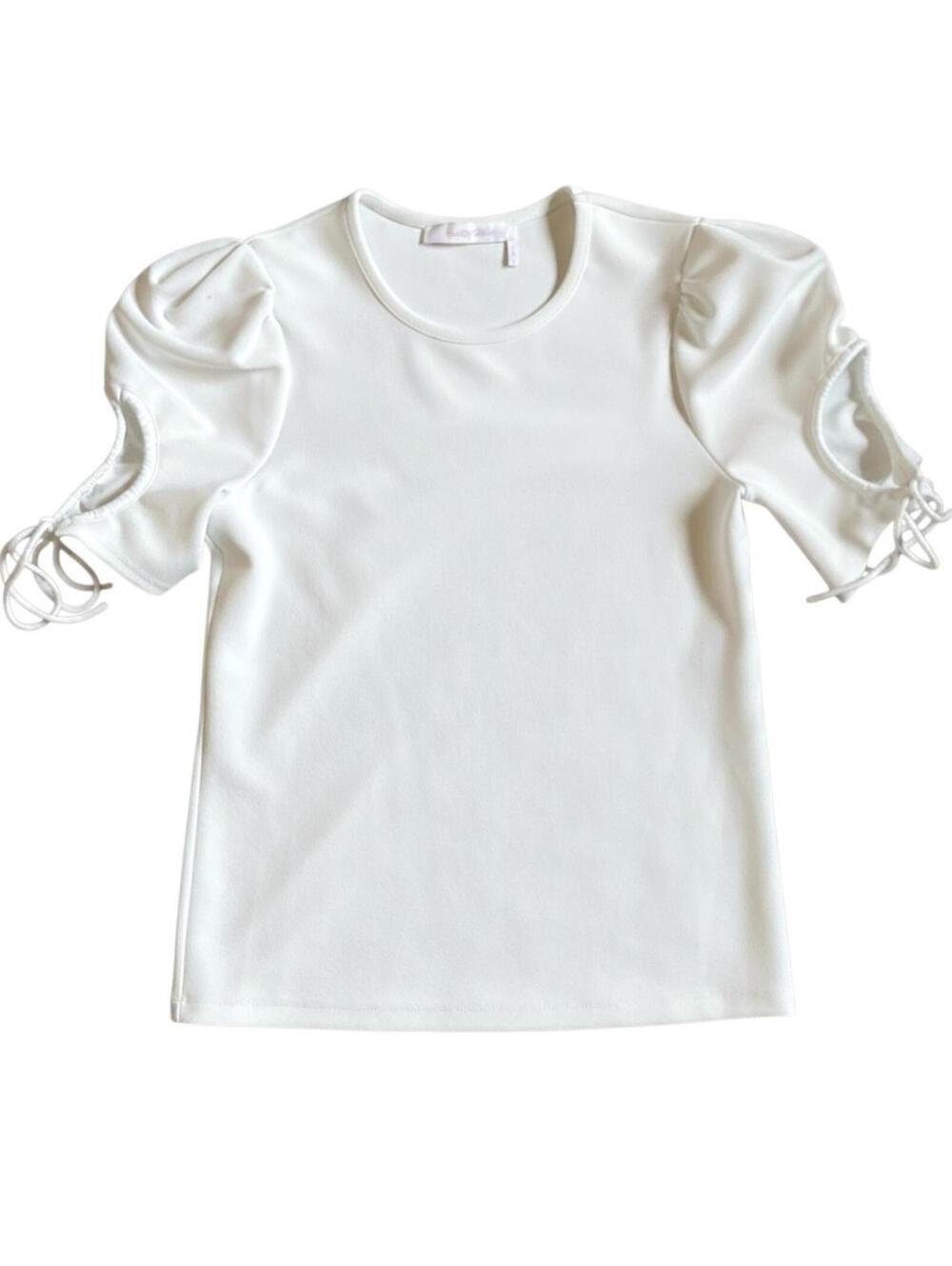 See By Chloe Women's White Blouse Size XS Puff Sleeve Ruffle Designer Boho Top